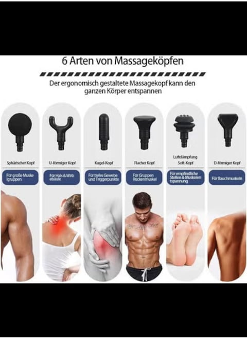 Radiotronics Massage Gun Deep Tissue Massager Gun Percussion Muscle Massager Handheld Electric Back Massager Fascia Gun for Athletes Pain Relief