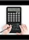 Radiotronics  12 Digit LCD Display Desk Calculator with notepad, Mute Portable Desktop Calculator,Basic Calculator for Office Business and Home