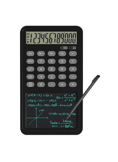 Radiotronics  12 Digit LCD Display Desk Calculator with notepad, Mute Portable Desktop Calculator,Basic Calculator for Office Business and Home