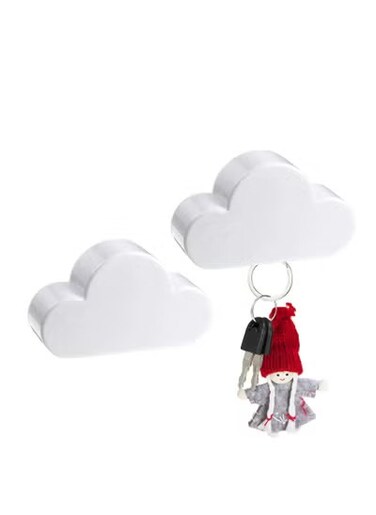 Radiotronics 2 pcs Cloud Key Hook for Wall, Cloud Strong Magnetic Key Holder Adhesive Hook Keys Magnet Holder 1 PC