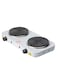 2000W Double Hot Plate for Flexible &amp; Precise Table Top Cooking &ndash; 2 Ring Hobs with Cast Iron Heating Plates &ndash; Portable Electric Hob for Home