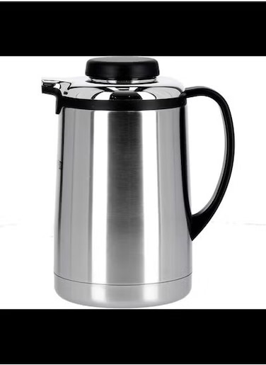 Silver Vacuum Flask - Stainless Steel Keeping Hot/Cold Long Hour Heat/Cold Retention, Multi-Walled, Hot Water, Tea, Beverage
