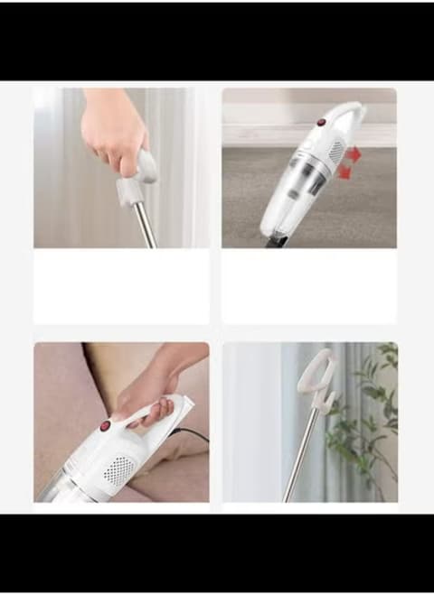Vacuum Cleaner 600 W Home Whisper Quiet Hand Rug Powerful Small High Power White (48 x 103 cm)
