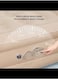 Adjustable Inflatable Bed Comfortable Air Mattress Camping Inflatable Mattress Airbed Cusion Bed with Built in Lithium Electric Pump for Outdoor Home Khaki