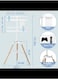 Radiotronics Tripod TV Stand, Tripod Easel TV Stand for 32-65 inch LED LCD Screen Flat Curved Screen, Height Adjustable Studio