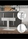 Universal Table Top Pedestal TV Stand with Bracket for 26&rdquo;-55&rdquo; LCD/LED TVs-Height Adjustable TV stand with 8mm Tempered Glass Base