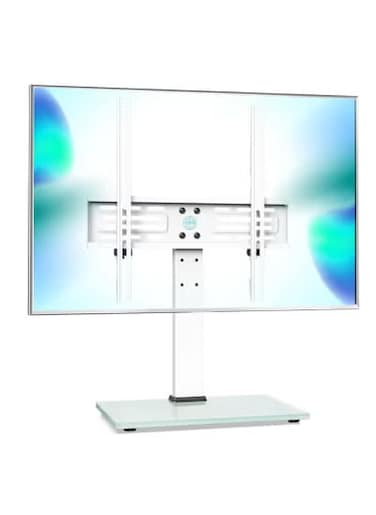 Mobile TV Stand with Wheels Rolling TV Cart for 32-55 inch LCD LED Plasma Flat Curved Screen, Tilt and Swivel Mount with Height Adjustable TC205501MB