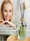 Radiotronics Reed Diffuser Bottle Set of 4 Glass Diffuser Bottles 5oz/155ml Clear Empty Essential Oil Diffuser Glass Bottles with Caps and Reeds