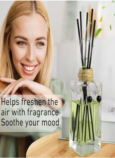 Radiotronics Reed Diffuser Bottle Set of 4 Glass Diffuser Bottles 5oz/155ml Clear Empty Essential Oil Diffuser Glass Bottles with Caps and Reeds