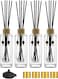 Radiotronics Reed Diffuser Bottle Set of 4 Glass Diffuser Bottles 5oz/155ml Clear Empty Essential Oil Diffuser Glass Bottles with Caps and Reeds