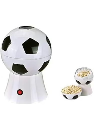 Creative Soccer Ball Electric Household Hot Air Popcorn Maker Automatic Mini Popcorn Machine Football White/Black