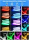 Interior Car Lights, Car LED Strip Light with APP Controller, 4pcs 48 LED Car Interior Lights Kit, Multi DIY Color Music Under Dash USB Car Strip Lights