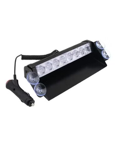 8 LED Car Strobe Warning Lights Emergency Police Lamp Flashing Lights with 4 Suction Cups for Vehicle Truck Trailer Camper Van