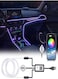 LED Interior Lighting Car 5 V 5050 RGB 4 m Ambient Lighting Car Atmosphere Light with App, Button Control, Interior Atmosphere Light USB Neon Light