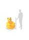 Toy Imagine Combo Happy Bear Chair for Toddlers and Kids with Double Quick Mini Hand Pump Inflatable Sofa for Babies Plastic Animal Chair