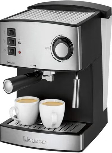 Espresso Machine, Small Coffee Machine, 15 Bar Pump Pressure, 1.6 Litre Transparent Water Tank, 850 Watt