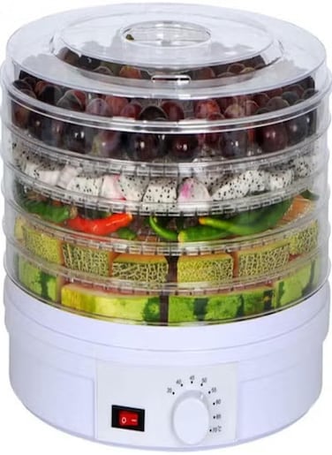Food Dehydrator 350W 5-Layer Dried Fruit Dehydrator Machine 35-70&deg; Celsius Fruit Food Dryer with Five Floors for Fruit,Lemon Slices,Beef Jerky