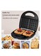 Donut Maker, 3 in 1 Electric Waffles Sandwich Machine，Panini Press Grill Iron Set with 3 interchangeable Removable Non Stick Plates，750W Detachable Dessert Toaster, Perfect for Breakfast