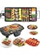 Electric Grill, 1500W Teppanyaki Grill Pan , Non-Stick Hot Plate, 5 Gear Temperature, Easy Clean BBQ Barbecue Grill for Party Camping Festival Cooking XL 67x29.5x8.5cm