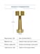 Radiotronics LED Table Lamp Metal Warm Lightning Gold 21x9x9cm