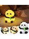 Radiotronics Cute Pandas Night Light Pat Baby Silica Gel Lamp Rechargeable Night Light for Children's Room Cute Gifts Stuff for Boys Girls Baby Children