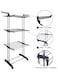 Rolling Collapsible Clothes Drying Rack 3-Tier Foldable Laundry Dryer Hanger Airer Compact Storage Steel