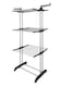 Rolling Collapsible Clothes Drying Rack 3-Tier Foldable Laundry Dryer Hanger Airer Compact Storage Steel
