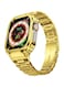 Stainless Steel Watch Band with Case Compatible with Apple Watch Series Ultra 2 1 (49mm), Rugged Strap with Metal Protective Bumper Cover for iWatch Band Men (Gold)