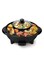 Electric 2 in 1 Hot Pot Grill, Barbecue Smoke free Grill Barbecue Hot Pot Double Pot Smokeless Shabu Korean BBQ Grill for Simmer, Boil, Fry, Roast (Black)