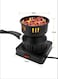 Electric Charcoal Grill, Charcoal Burner Toaster, 450W-600W Electric Heating Plate Accessories, Black with Carry Handle &amp; Charcoal Grille