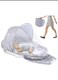 Baby Travel Cot, Lightweight Foldable Portable Travel Cot, Baby Bed with Sun Canopy and Mosquito Net, Crib, 0-6 Months, Lightweight
