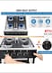 Propane Gas Stove 4 Burner Propane Burner with Support Leg Stand and Wind Blocking Cover Adapter Portable Gas Stove