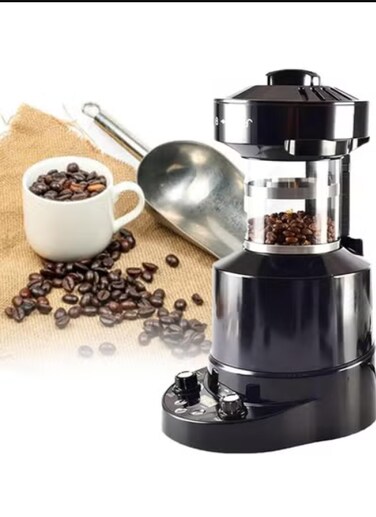 Coffee Roaster Machine, 2100W Home Coffee Bean Roaster Machine, Cold/Hot Air Adjustment, Small Automatic Hot Air Electric Coffee Roaster for Cafe Shop Home, Office