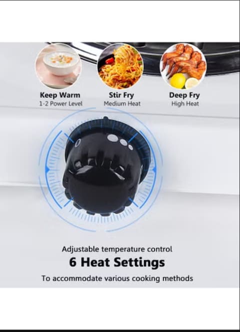 Radiotronics 2000W Double Hot Plate Table Top Cooking Compact Portable Electric Hob Coil Burner Home Kitchen Camping Cooking Boiling Fryer Black