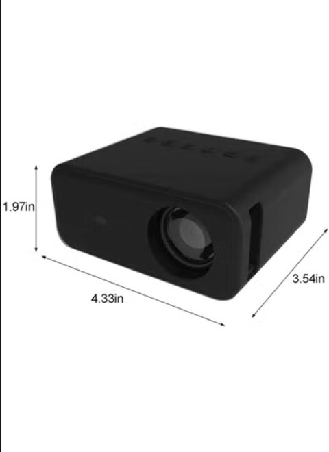 Radiotronics Mini Video Projector 1080P Portable Projector Compatible with USB  Tech Gadgets Outdoor Projector Mini TV for Home /Camping, Cool Stuff (Black)