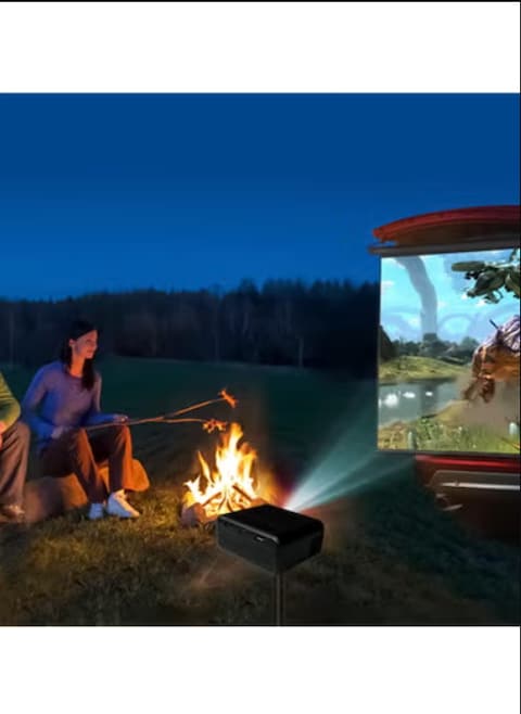 Radiotronics Mini Video Projector 1080P Portable Projector Compatible with USB  Tech Gadgets Outdoor Projector Mini TV for Home /Camping, Cool Stuff (Black)