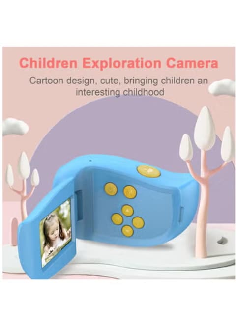 Radiotronics Kids Digital Camera Children Camera 15 Million Pixels Kids Digital Video Camera with Ai Technology Blue
