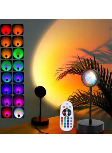 Sunset Lamp Projector Led Lights for Bedroom Night Light RGB Lights Sun/Sunlight/Sunrise Lamp 10w 360&deg; Rotation Rainbow Projection Room
