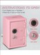 Money Safe and Cash Lock Box, Mini Size Security Safe Box for Money Jewelry and valuables, 4.6"x 4.2"x 6.9" Pink