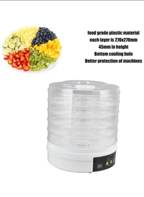 Radiotronics Food Dehydrator Machine, 350W 50Hz Vegetables Electric Dryer Machine Electric Food Dryer Machine for Fruits Veggies Meats Dog, US