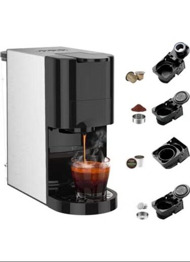 Radiotronics 4in1 Espresso Machine, Customize Volume Settings, Single Serve Coffee Maker,1450W Coffee Machine