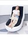 Inflatable Lounger Sofa, Portable Single Casual Comfortable Air Sofa Bed Tatami with Curved Backrest for Home Outdoor Beach Travel Camping
