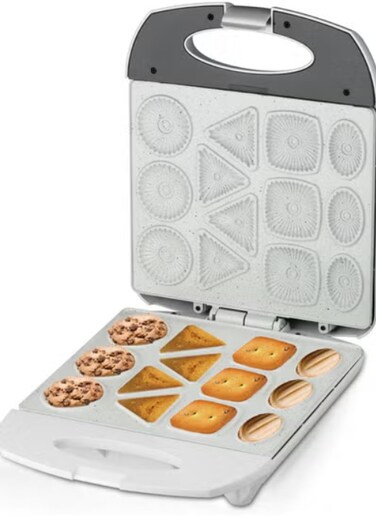 Biscuit Maker,1400W 13 Grids Anti Stick Biscuit Baking Machine Cookie Press Machine Waffles Muffin Maker with Handle Breakfast Cupcake Maker (US Plug 110V)