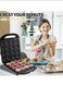 Mini Donut Maker, Mini pancakes maker Machine, Bake 16 Mini Doughnuts, Non-stick Surface, cake machine, Double-sided heating