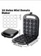 Mini Donut Maker, Mini pancakes maker Machine, Bake 16 Mini Doughnuts, Non-stick Surface, cake machine, Double-sided heating