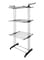 Radiotronics Rolling Collapsible Clothes Drying Rack 3-Tier Foldable Laundry Dryer Hanger Airer Compact Storage Steel