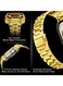 Stainless Steel Watch Band with Case Compatible with Apple Watch Series Ultra 2 1 (49mm), Rugged Strap with Metal Protective Bumper Cover for iWatch Band Men (Gold)