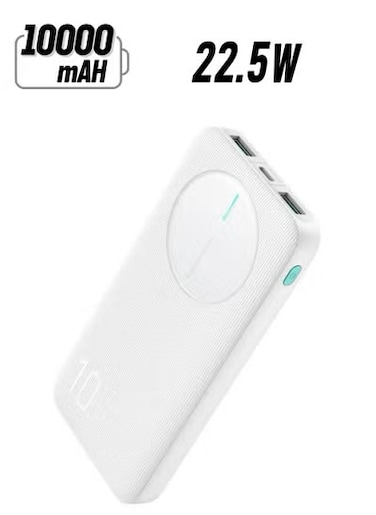 High-Capacity 2.4A LED Power Bank with 22.5W Fast Charging Capability and 10,000mAh Battery for Reliable Portable Power Supply