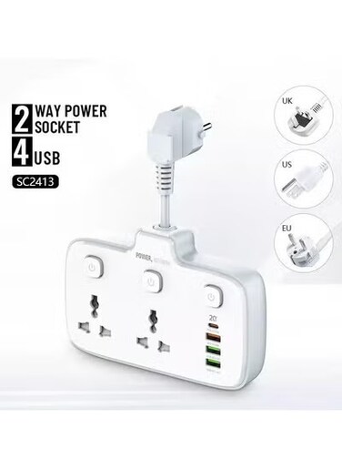 Fast Charging Wall Charger 2 Universal Outlets Power Strip For Mobile Phone USB Power Socket For Charger