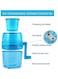 Hand Crank Ice Crusher,Snow Cone Machine Household Mini Portable Ice Shaver with Stainless Steel Blade Manual Ice Crusher for Snow Cone, Slush, Shaved Ice(Blue)